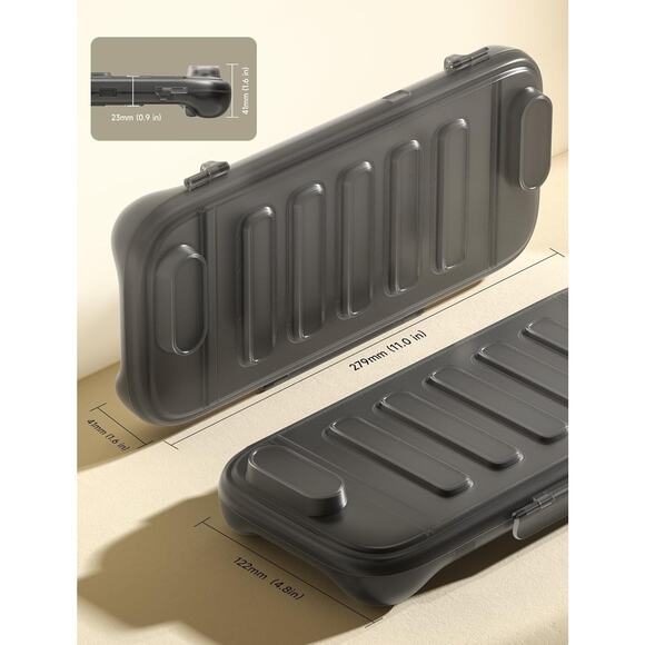 JSAUX Shock Absorbent Storage Case cover for Nintendo Switch 2 Translucent Black - Picture 9 of 12